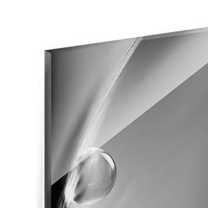 Quadro di vetro Story of a Waterdrop II Nero / Bianco - 125 x 50 x 0,4 cm - 125 x 50 cm