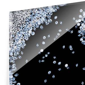 Glasbild Diamant Herz Schwarz;Weiß - 80 x 30 x 0,4 cm - 80 x 30 cm