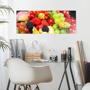 Glasbild Obst Mix Mehrfarbig - 125 x 50 x 0,4 cm