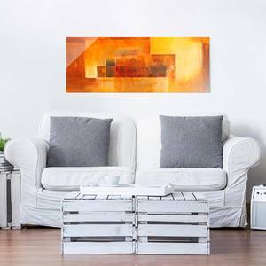 Glasbild Indischer Sommer Orange - 125 x 50 x 0,4 cm - 125 x 50 cm