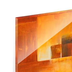 Glasbild Indischer Sommer Orange - 125 x 50 x 0,4 cm - 125 x 50 cm