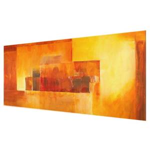 Quadro di vetro Estate astratta I Arancione - 80 x 30 x 0,4 cm - 80 x 30 cm