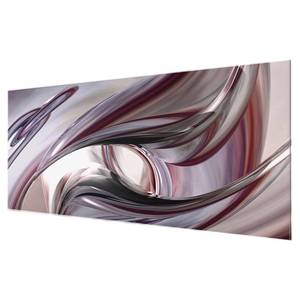 Glazen afbeelding Illusionary lila - 125 x 50 x 0,4 cm - 125 x 50 cm