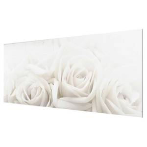 Quadro di vetro Wedding Roses Bianco - 80 x 30 x 0,4 cm - 80 x 30 cm
