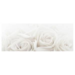 Glazen afbeelding Wedding Roses wit - 125 x 50 x 0,4 cm - 125 x 50 cm