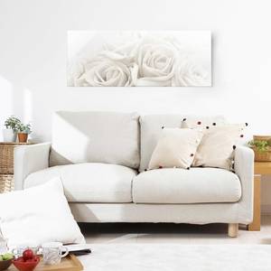 Quadro di vetro Wedding Roses Bianco - 125 x 50 x 0,4 cm - 125 x 50 cm