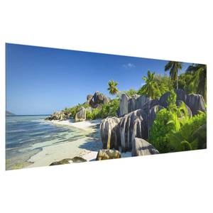 Quadro di vetro Seychelles Blu - 80 x 30 x 0,4 cm - 80 x 30 cm