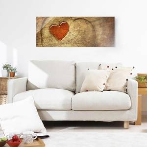 Quadro di vetro Natural Love Marrone - 125 x 50 x 0,4 cm - 125 x 50 cm