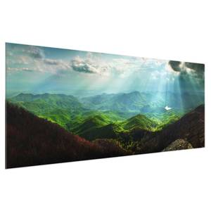 Tableau en verre Heavenly Ground Vert - 125 x 50 x 0,4 cm