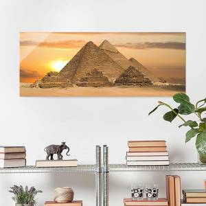 Glazen afbeelding Dream of Egypt goudkleurig - 80 x 30 x 0,4 cm - 80 x 30 cm