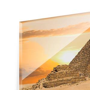 Glazen afbeelding Dream of Egypt goudkleurig - 80 x 30 x 0,4 cm - 80 x 30 cm