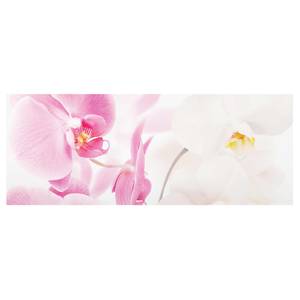 Glasbild Delicate Orchids Pink - 125 x 50 x 0,4 cm - 125 x 50 cm