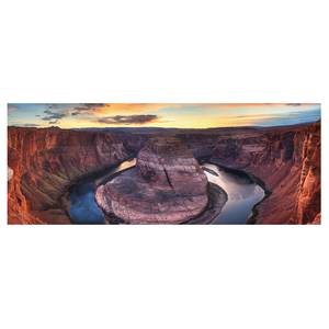 Glasbild Colorado River Glen Canyon Lila - 125 x 50 x 0,4 cm - 125 x 50 cm