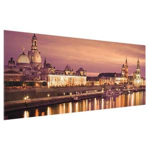 Glasbild Canalettoblick Dresden Mehrfarbig - 80 x 30 x 0,4 cm - 80 x 30 cm