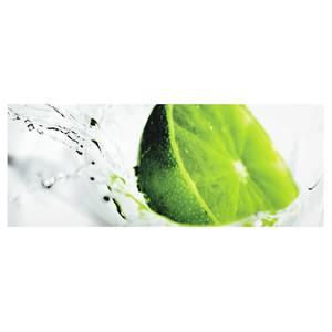 Tableau en verre Splash Lime Multicolore - 125 x 50 x 0,4 cm