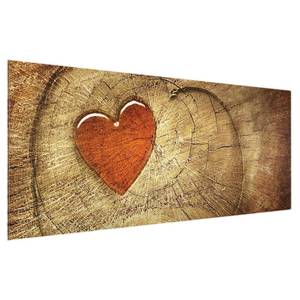 Tableau en verre Natural Love Marron - 80 cm x 30 cm x 0,4 cm - 80 x 30 cm