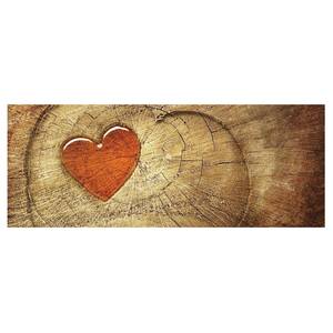 Glasbild Natural Love Braun - 80 x 30 x 0,4 cm - 80 x 30 cm