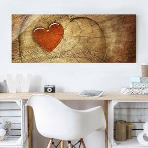 Glazen afbeelding Natural Love bruin - 80 x 30 x 0,4 cm - 80 x 30 cm