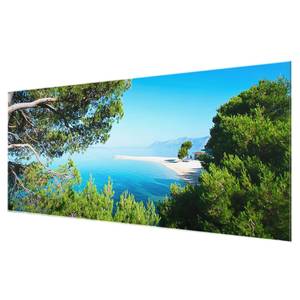 Glasbild Hidden Paradise Blau - 125 x 50 x 0,4 cm - 125 x 50 cm