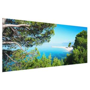 Glazen afbeelding Hidden Paradise blauw - 125 x 50 x 0,4 cm - 125 x 50 cm