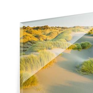 Glasbild Dünen und Gräser am Meer Grün - 125 x 50 x 0,4 cm - 125 x 50 cm