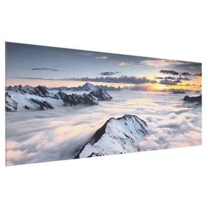 Tableau en verre Au-dessus des nuages Blanc - 125 x 50 x 0,4 cm - 125 x 50 cm