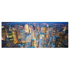 Glazen afbeelding Midtown Manhattan blauw - 125 x 50 x 0,4 cm - 125 x 50 cm