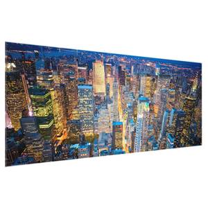 Glasbild Midtown Manhattan Blau - 125 x 50 x 0,4 cm - 125 x 50 cm