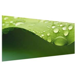 Quadro di vetro Drops of Nature Verde - 125 x 50 x 0,4 cm - 125 x 50 cm