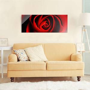 Glazen afbeelding Lieflijke Roos rood - 125 x 50 x 0,4 cm