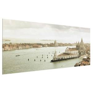Glasbild Lagune von Venedig Beige - 80 x 30 x 0,4 cm - 80 x 30 cm