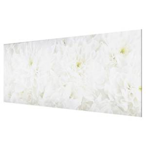 Tableau en verre Dahlia Blanc - 80 x 30 x 0,4 cm - 80 x 30 cm