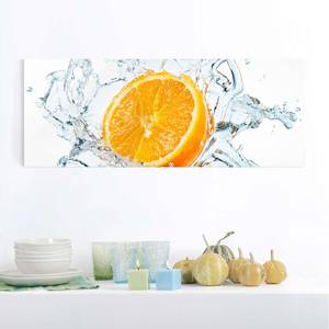 Glazen afbeelding Sinaasappel oranje - 80 x 30 x 0,4 cm - 80 x 30 cm