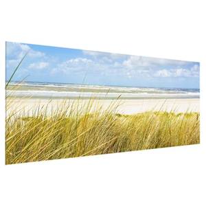 Glasbild An der Nordseeküste Blau - 125 x 50 x 0,4 cm