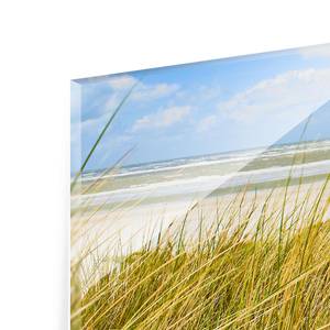 Quadro di vetro Coste Mare del Nord I Blu - 125 x 50 x 0,4 cm