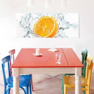 Glasbild Frische Orange Orange - 125 x 50 x 0,4 cm - 125 x 50 cm