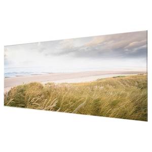 Quadro di vetro Spiaggia serena Beige - 125 x 50 x 0,4 cm