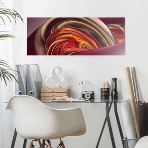 Tableau en verre Fantastic Burning Rouge - 80 x 30 x 0,4 cm - 80 x 30 cm