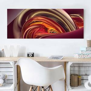 Tableau en verre Fantastic Burning Rouge - 125 x 50 x 0,4 cm - 125 x 50 cm