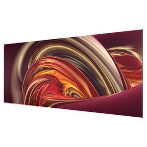 Glazen afbeelding Fantastic Burning rood - 125 x 50 x 0,4 cm - 125 x 50 cm