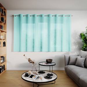 Gordijn Oilie Polyester - Turquoise - 300 x 160 cm