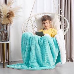 Plaid Leepy Polyester - Turquoise - 170 x 210 cm