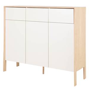 Sideboard Maayka III Eiche teilmassiv - Mushroom Creme / Eiche Hell