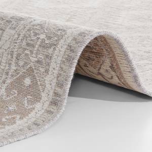 Naturteppich Karakum Jute / Wool / Viscose - Creme / Grau - 140 x 200 cm