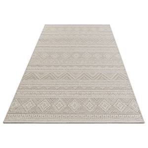 Naturteppich Maranao Jute / Wool / Viscose - Creme / Grau - 160 x 230 cm