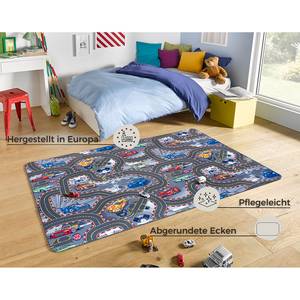 Tapis enfant Race Track Polyamide - Multicolore - 90 x 200 cm