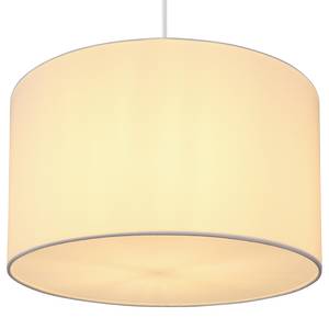 Hanglamp Theresa Zilver - Wit - Metaal - Plastic - Textiel - Hoogte: 140 cm