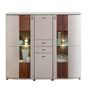 Highboard Saida II Inkl. Beleuchtung - Kaschmir / Nussbaum Dekor