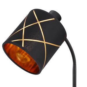 Tafellamp Bemmo Zwart - Goud - Metaal - Plastic - Textiel - 18 x 44 x 13 cm