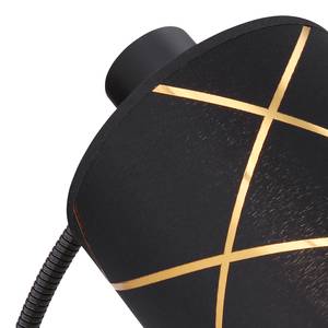 Tafellamp Bemmo Zwart - Goud - Metaal - Plastic - Textiel - 18 x 44 x 13 cm